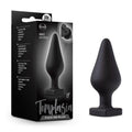 Temptasia Fuck Me Butt Plug Black, a silicone butt plug with a heart-shaped base and tapered design for comfort.