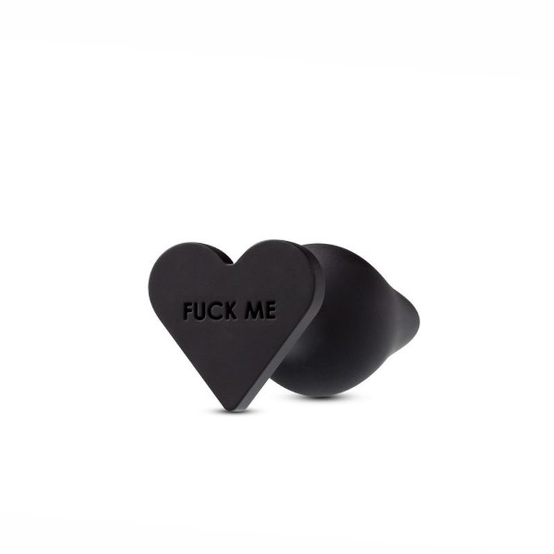 Temptasia Fuck Me Butt Plug, silicone butt plug with heart-shaped base and smooth finish, perfect for playful experiences.