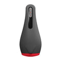 Airturn 2 heating suction masturbator with buttons and anti-slip design in a sleek black finish.