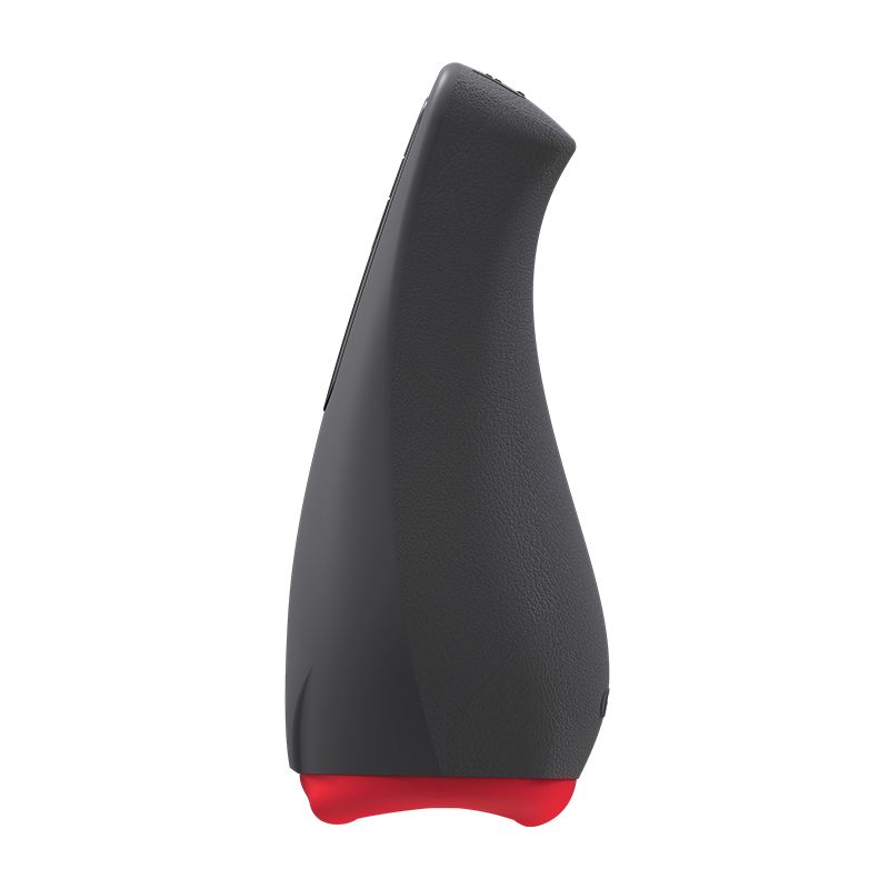 Side view of the Airturn 2 heating suction masturbator, designed for comfort with an anti-slip pattern.