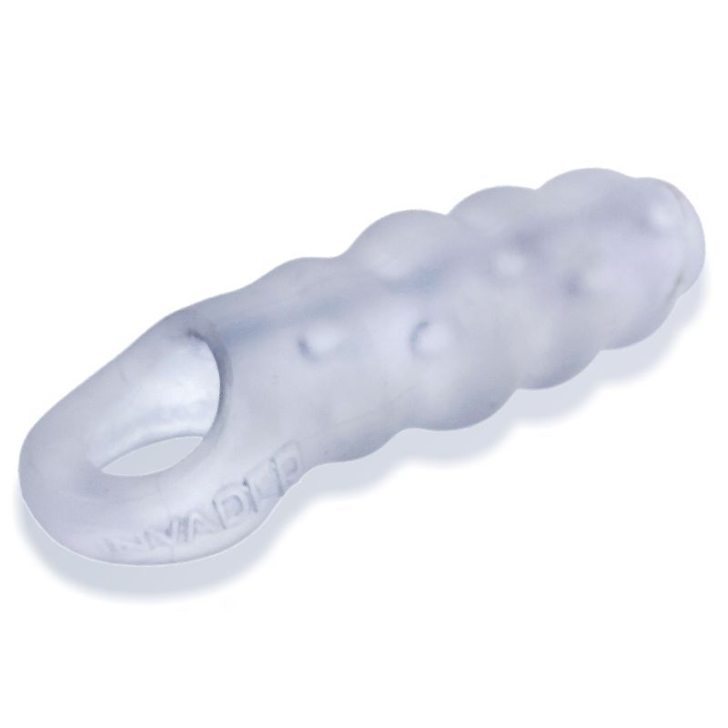 Invader Cocksheath Cool Ice, an open-ended cocksheath made of PLUS+SILICONE for maximum stimulation.