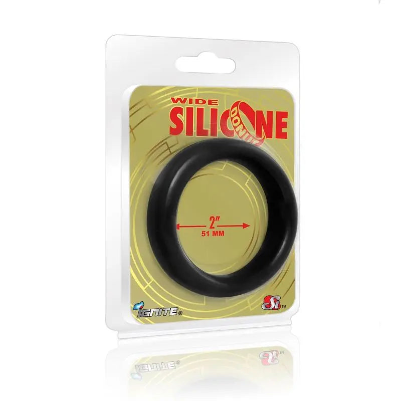 Affordable quality Wide Donut Black Cock Ring 51mm  from Si Novelties by Discreet Intimate Essentials with Discreet Delivery 