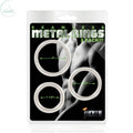 Affordable quality Seamless Metal Cock Ring 3 Pc Set  from Si Novelties by Discreet Intimate Essentials with Discreet Delivery 