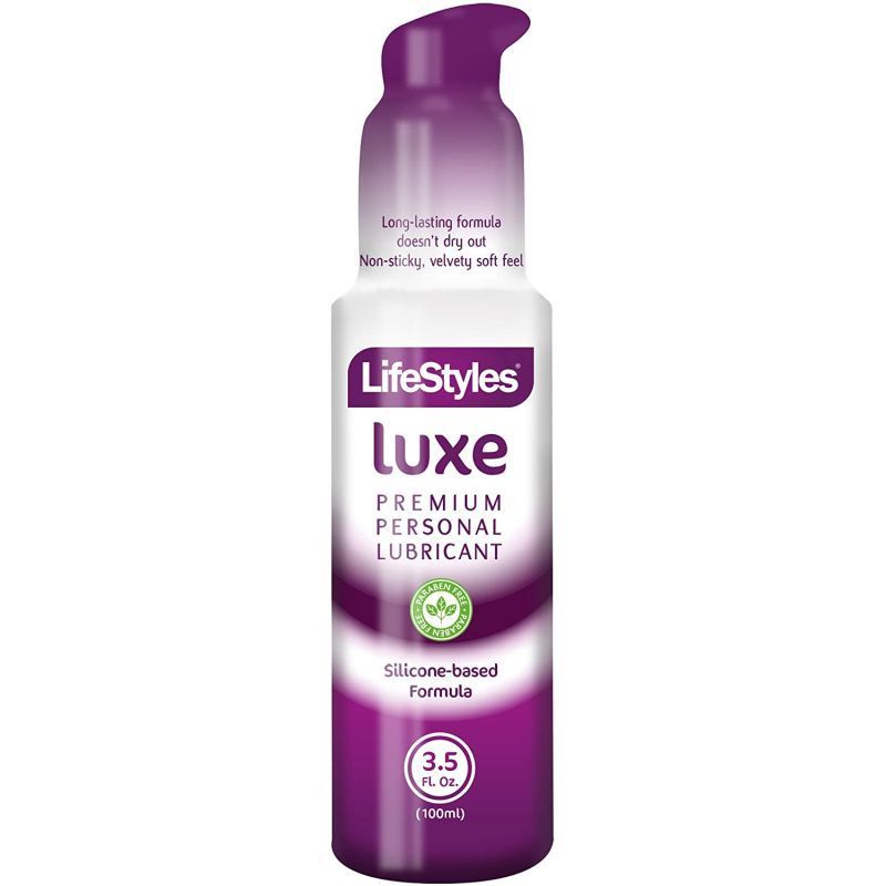 LifeStyles Luxe Gel 100ml, silicone-based lubricant with long-lasting formula for a velvety soft feel.