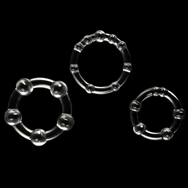 Affordable quality Triple Beaded Donut Ring Set  from Lovetoy by Discreet Intimate Essentials with Discreet Delivery 