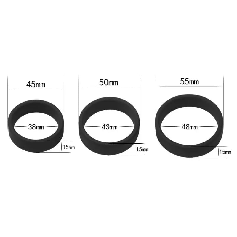 Silicone 3 Pc Pro Cock Ring Set Lovetoy Discreet Intimate Essentials.