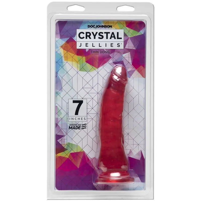 7 in Thin Dong Pink Crystal Jellies Discreet Intimate Essentials.
