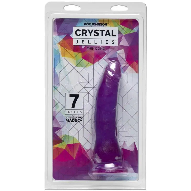 7 in Thin Dong Purple Crystal Jellies Discreet Intimate Essentials.