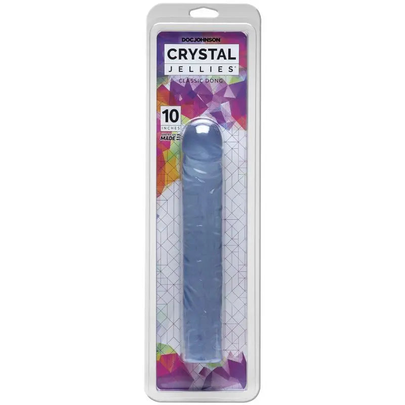 10 in Classic Dong Clear Crystal Jellies Discreet Intimate Essentials.