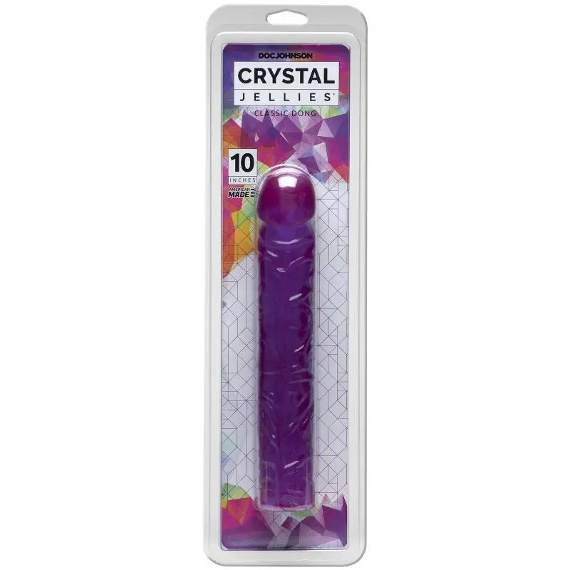 10 in Classic Dong Purple Crystal Jellies Discreet Intimate Essentials.