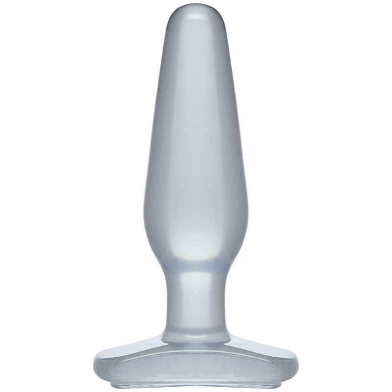 Medium Butt Plug Clear, smooth, tapered design for easy insertion and safe use, ideal for all experience levels.