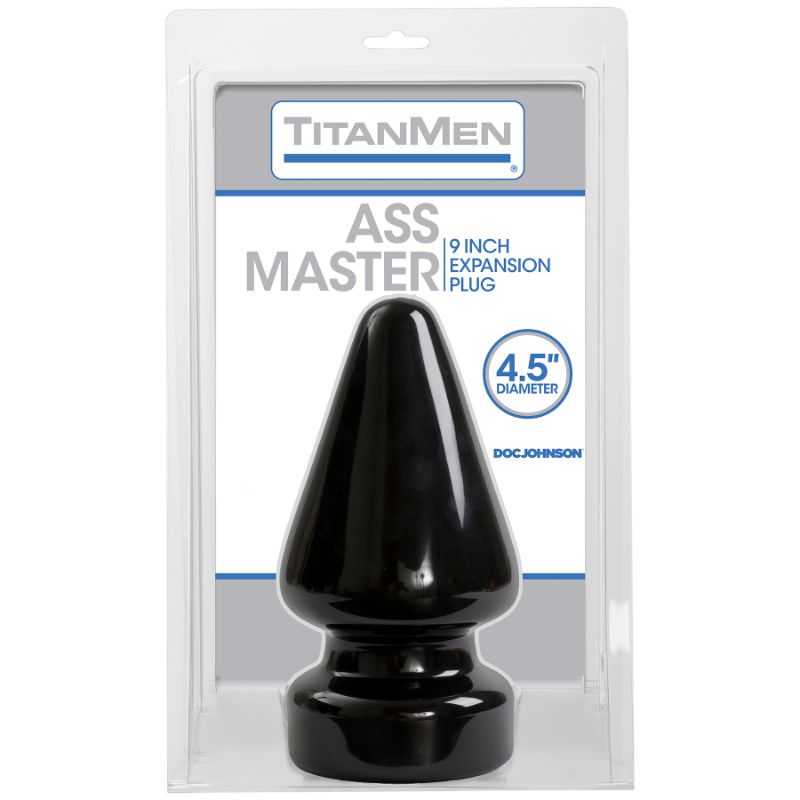 Ass Master 9 inch expansion plug with 4.5 inch diameter designed for anal play.