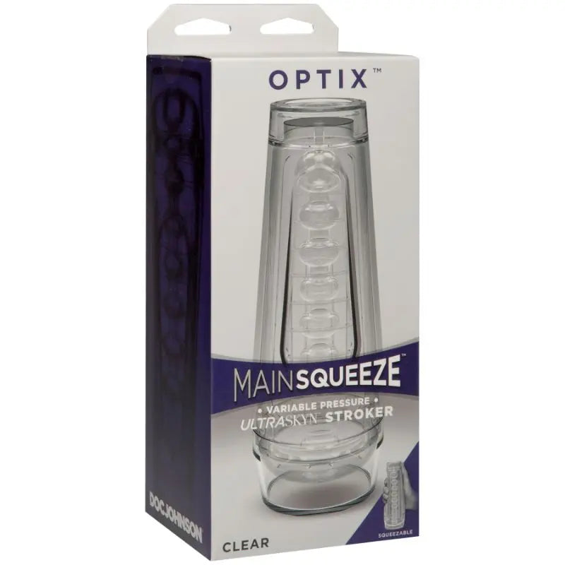 Affordable quality Optix Crystal Masturbator Clear  from Main Squeeze by Discreet Intimate Essentials with Discreet Delivery 