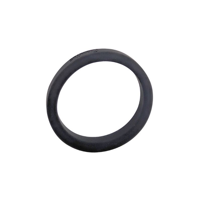 Brutus Flat Slick Cock Ring 45mm in black silicone, designed for enhanced pleasure and comfort.
