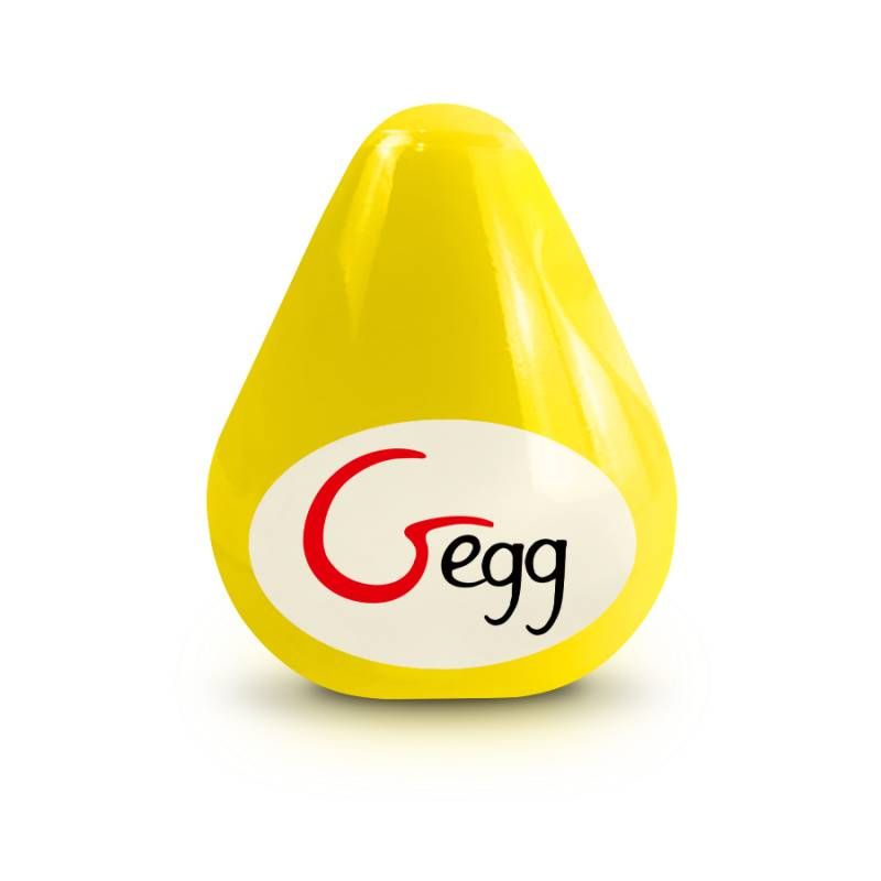 GEgg pocket masturbator for intense sensations in vibrant yellow, designed for comfort and pleasure.