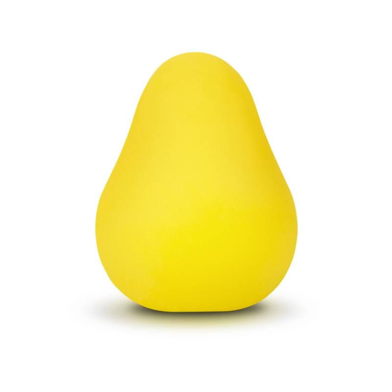 Compact and innovative yellow pocket masturbator for intense sensations, soft and textured for pleasurable use.