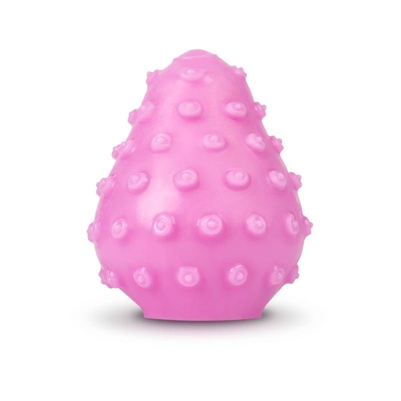 GEgg Masturbator Pink, a compact and textured silicone pocket masturbator for intense sensations.