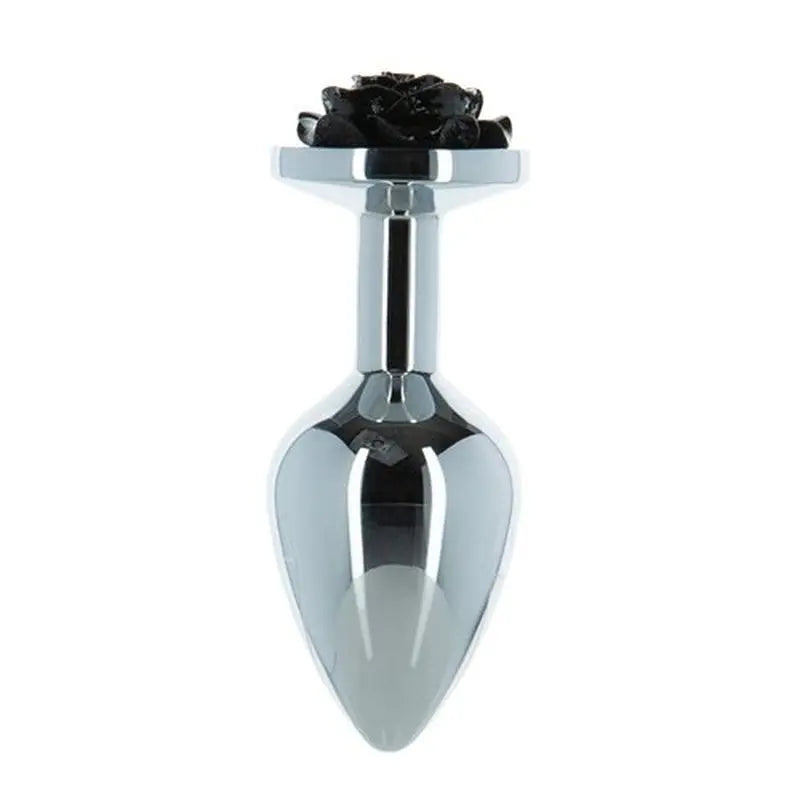 Black Rose 3in Metal Butt Plug LUX Active Discreet Intimate Essentials.