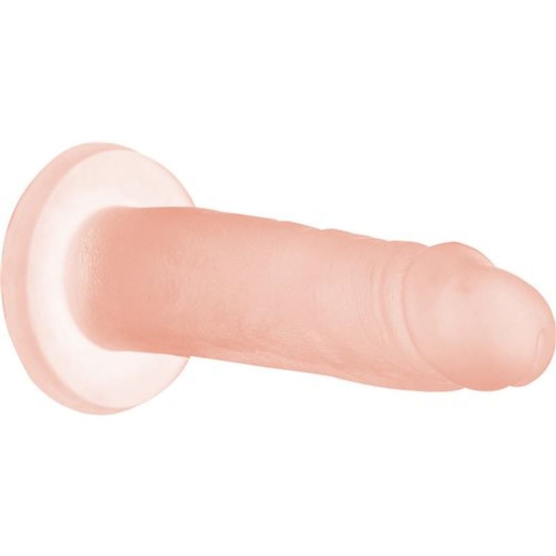 Peach Bellini dildo, 5.5in silicone sex toy with a strong suction base for versatile pleasure.