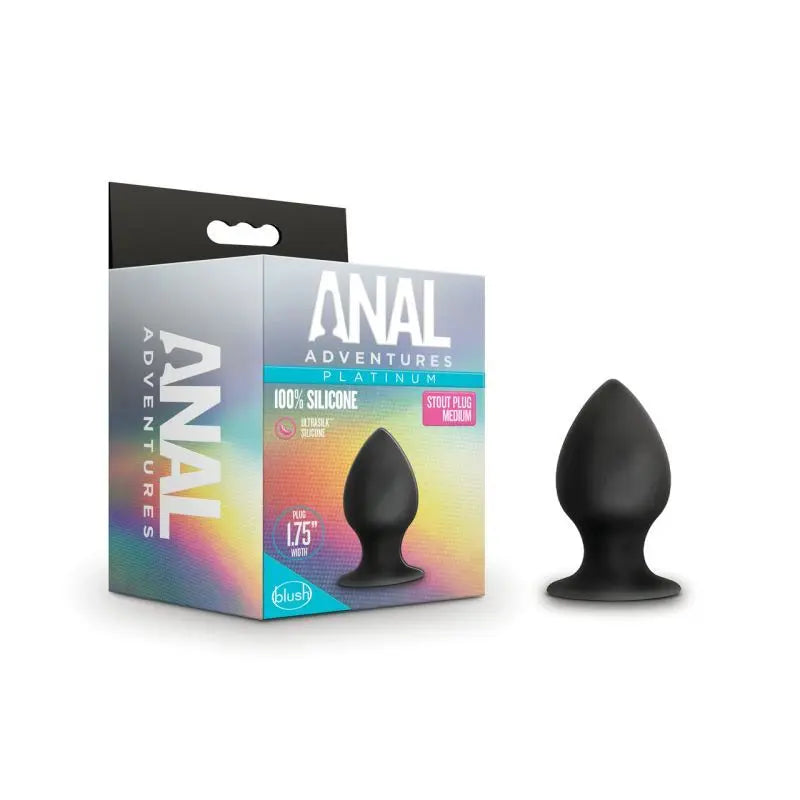 Anal Adventures Platinum Silicone Anal Stout Plug Medium Anal Adventures Discreet Intimate Essentials.