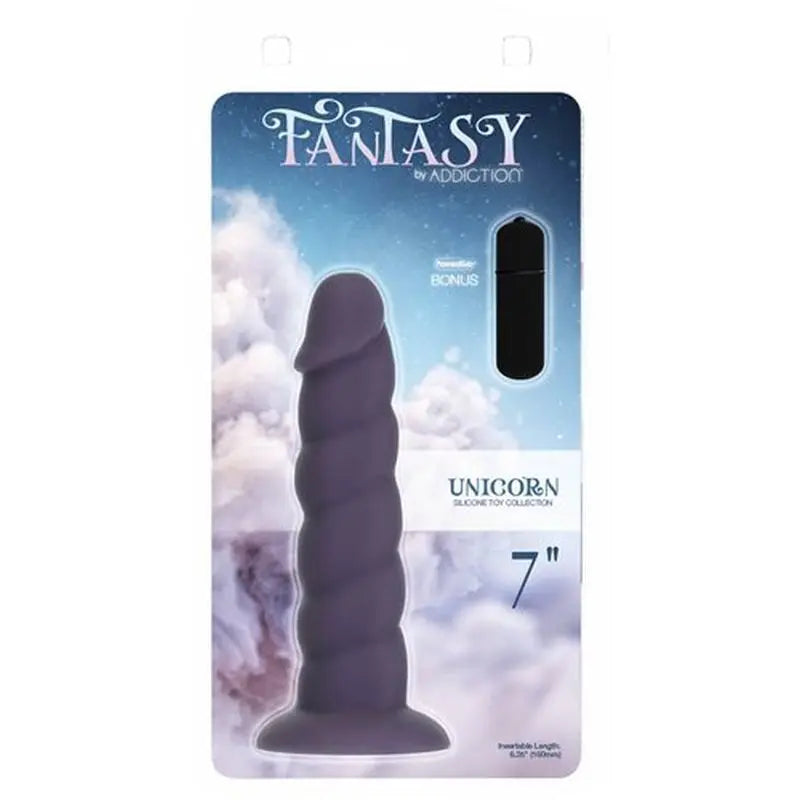 Unicorn Dildo 7in Purple Addiction Discreet Intimate Essentials.
