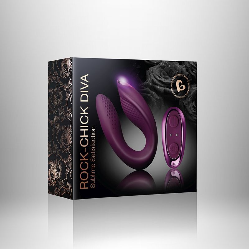 Rock Chick Diva intimate essentials for her, featuring powerful dual motors and a sleek design for sublime satisfaction.