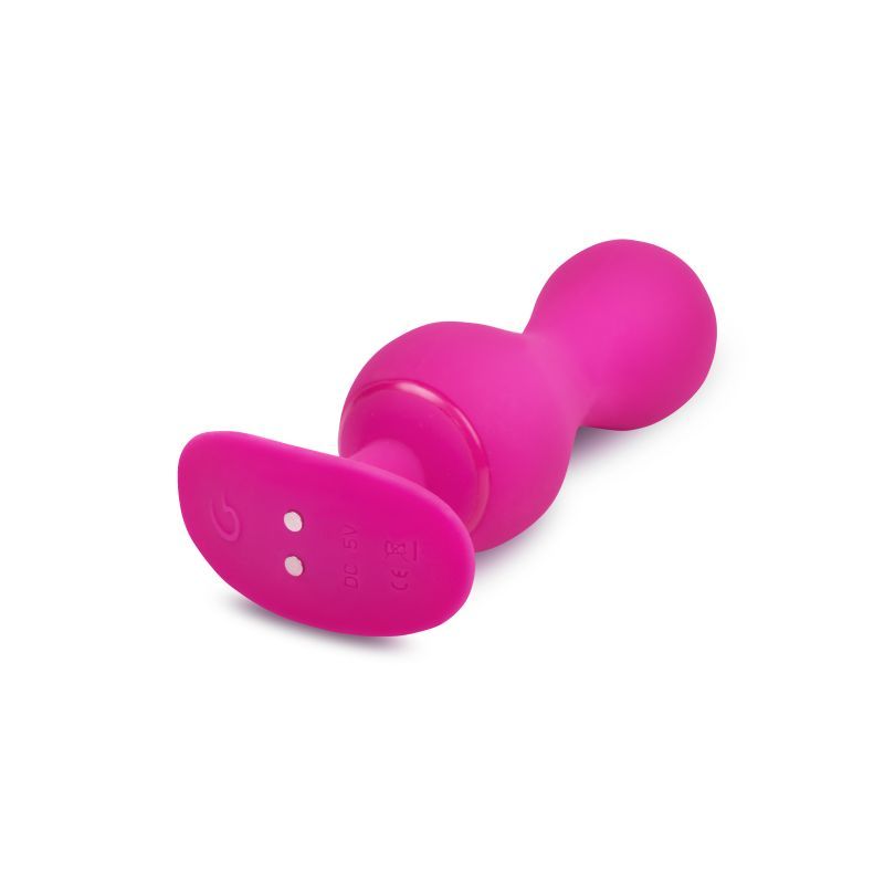 Gvibe Gballs 3 smartphone controlled kegel trainer in vibrant pink design for personalized muscle training.