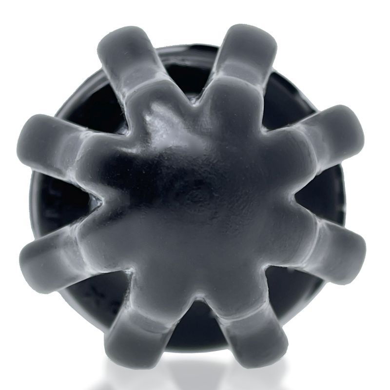 Airhole-2 Finned Buttplug Black showcasing unique fins for enhanced sensations and intimacy in adult play.