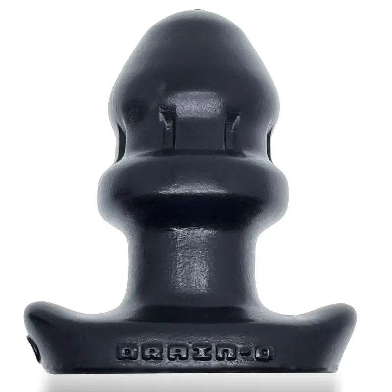 Drain O Flow Thru Buttplug Black OxBalls Discreet Intimate Essentials.