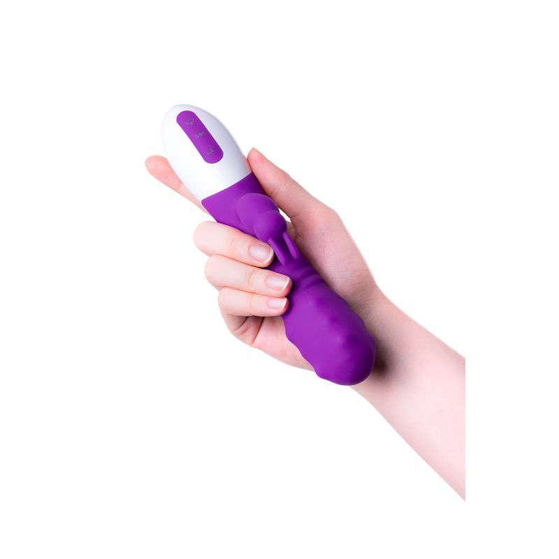 JOS Taty Pulsating Rabbit Vibrator, a clit stimulating vibrator, hand-held, silicone, USB rechargeable design.