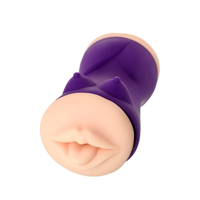 JOS Yara masturbator in violet color, made of silicone and TPR, measuring 18cm x 8.5cm.