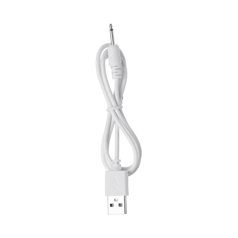 USB charging cable for JOS Milly heating vibrator, white color, used for rechargeable functionality.