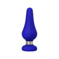ToDo anal plug in blue color, made of silicone, featuring a comfortable design for safe anal stimulation, 10cm x 4.6cm.