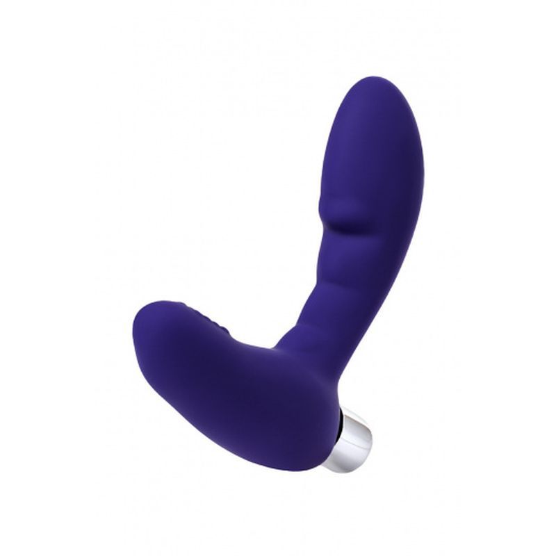 ToDo Bruman Vibrating Prostate Stim, a violet silicone vibrating prostate stimulator, 12cm x 3cm, waterproof design.
