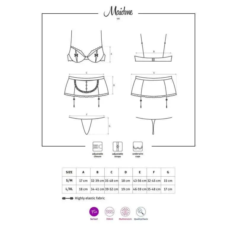 Maidme Set 5 Pc Obsessive Discreet Intimate Essentials.