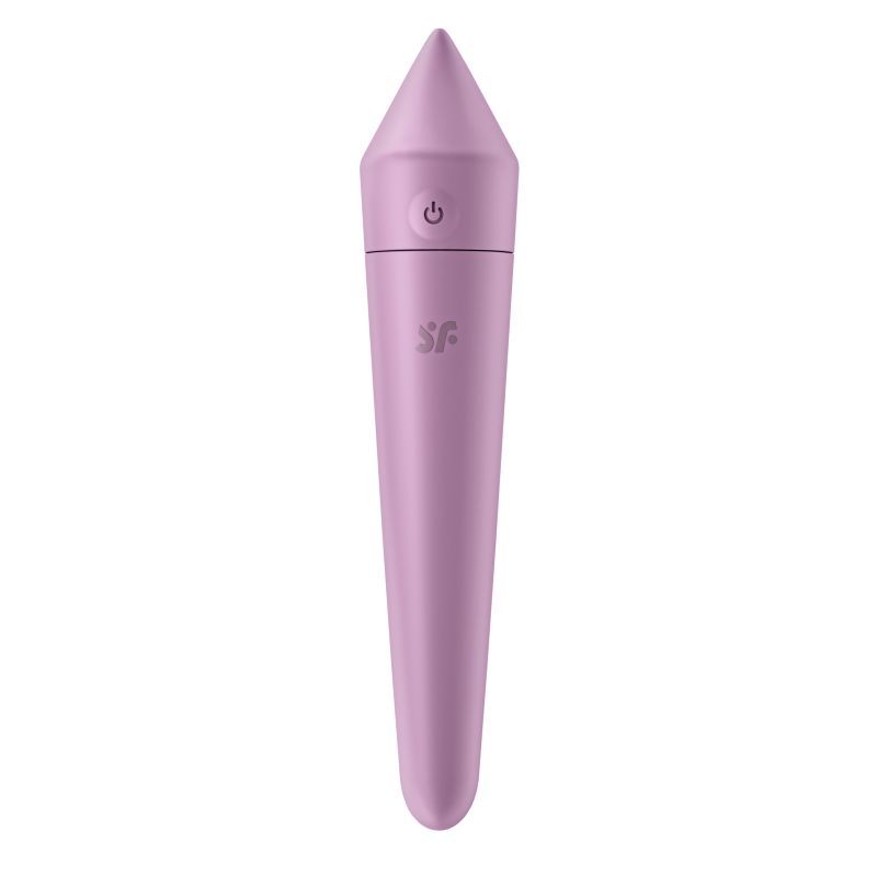 Satisfyer Ultra Power Bullet 8 in lilac with cone-shaped end for erogenous zone stimulation.