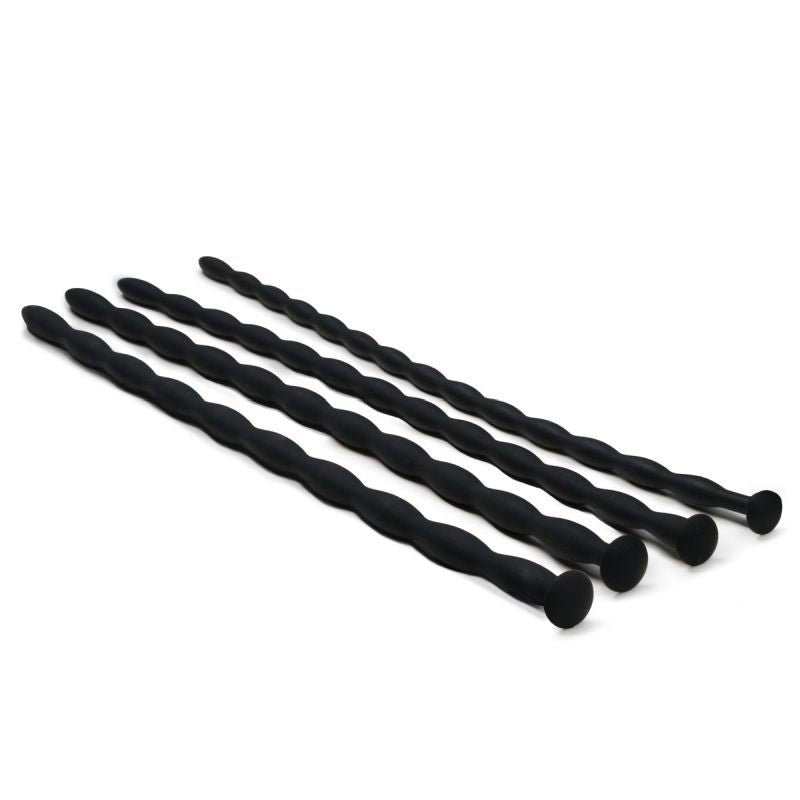 Silicone Dilator Set featuring four varying lengths of soft silicone dilators designed for comfortable intimate exploration.