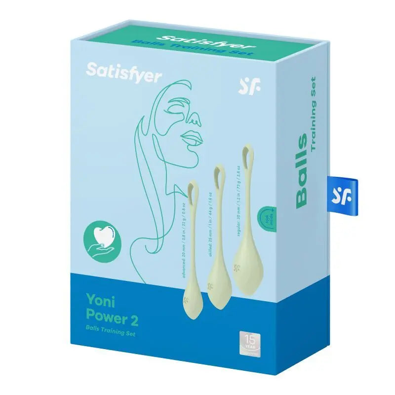 Satisfyer Yoni Power Balls 2 Green 3 Pc Set Satisfyer Discreet Intimate Essentials.