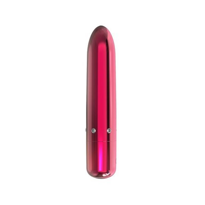 Pretty Point 4in Power Bullet Pink, a pink bullet vibrator with deep and rumbly vibrations.