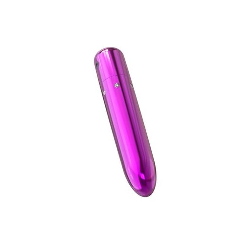 Pretty Point 4in Power Bullet Purple, a luxury bullet vibrator with deep vibrations and crystal accents.
