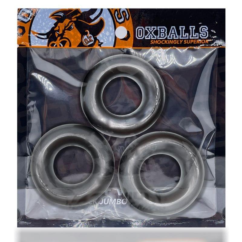 Fat Willy 3 Pc Jumbo Cockrings Black by OxBalls from Discreet Intimate Essentials for  Adult Toys, quality products at discount affordable prices.