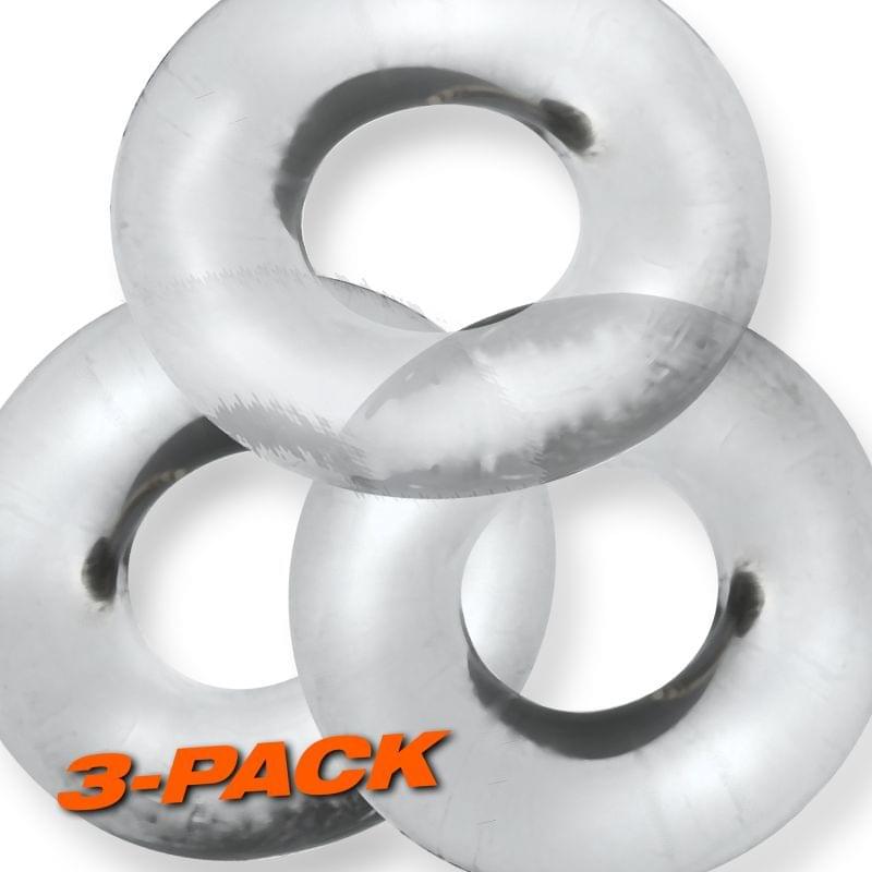 Fat Willy 3 Pc Jumbo Cockrings Clear by OxBalls from Discreet Intimate Essentials for  Adult Toys, quality products at discount affordable prices.