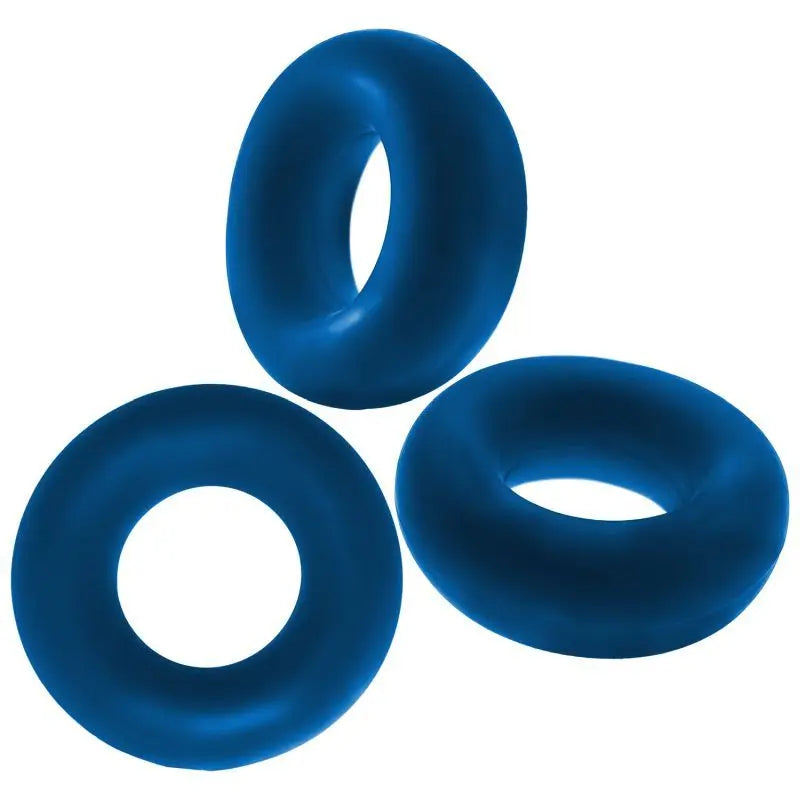 Fat Willy 3 Pc Jumbo Cockrings Space Blue OxBalls Discreet Intimate Essentials.