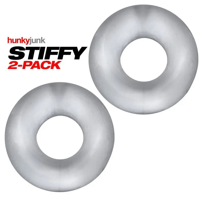 Stiffy 2 Pc Bulge Cockrings by HunkyJunk Ice Clear Ice Hunkyjunk Discreet Intimate Essentials.