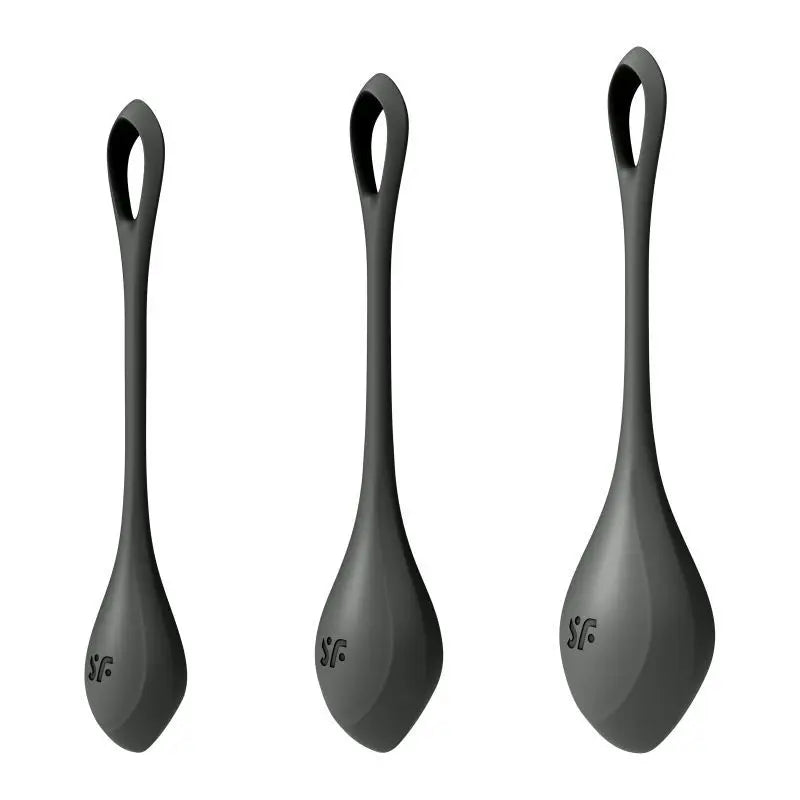 Satisfyer Yoni Power Balls 2 Black 3 Pc Set Satisfyer Discreet Intimate Essentials.