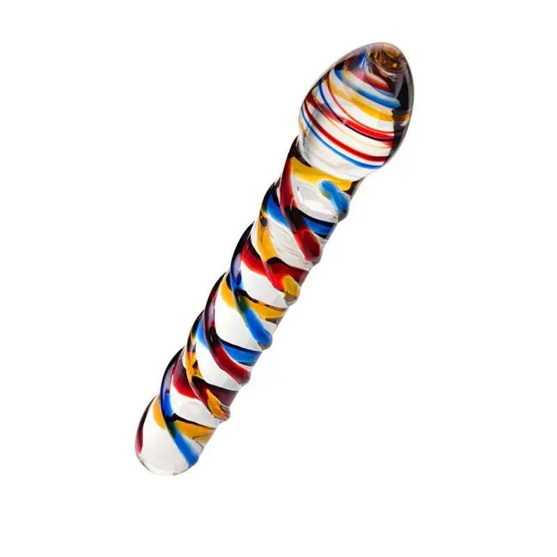 Sexus Glass Dildo Tropicana 19.5cm Sexus Glass Discreet Intimate Essentials.