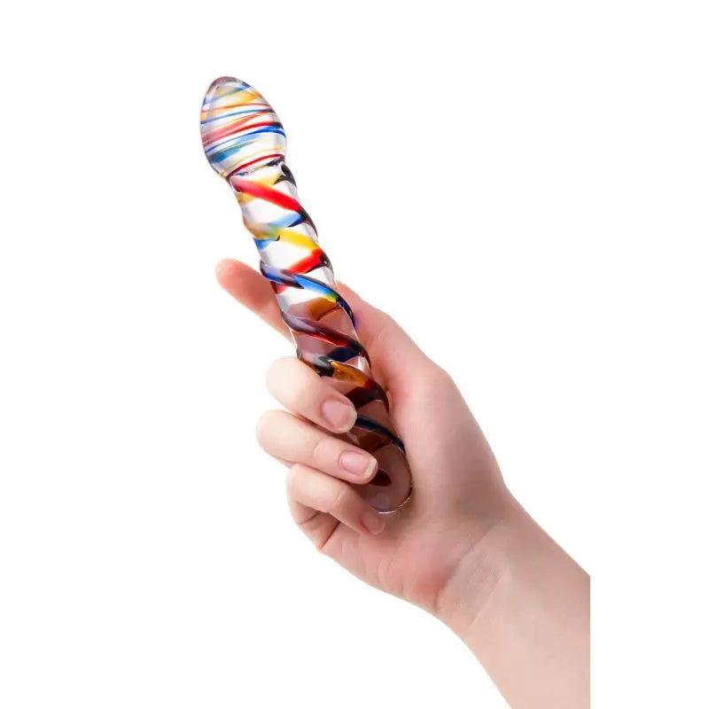 Sexus Glass Dildo Tropicana 19.5cm Sexus Glass Discreet Intimate Essentials.
