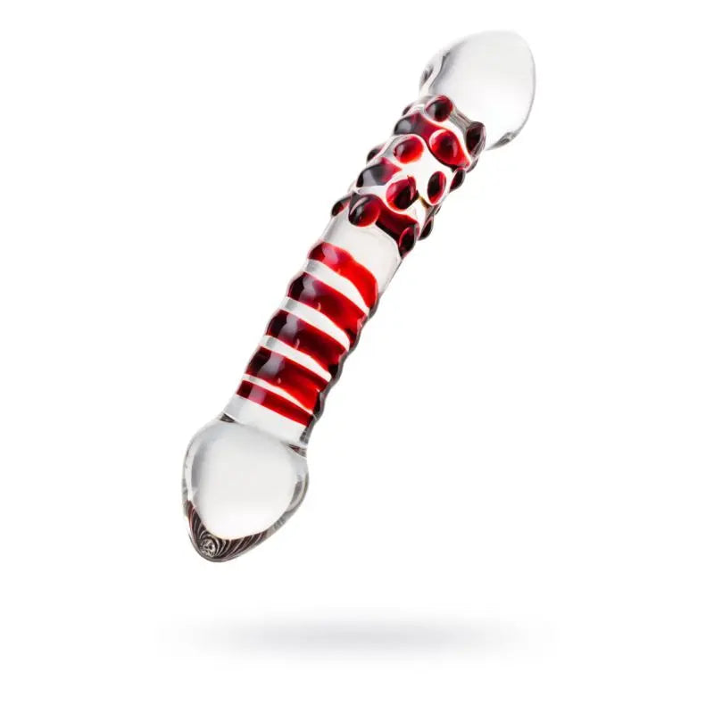 Sexus Glass Dildo Red Delight 19cm Sexus Glass Discreet Intimate Essentials.