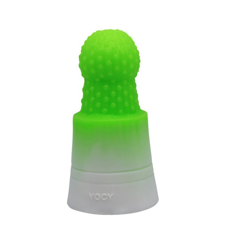 Prickly Pear Anal Plug Green made of silicone, features perfect softness and hardness, easy to clean, size 16.5 x 8.2cm.