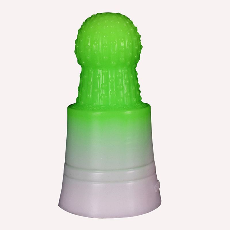 Prickly Pear Anal Plug Green made of silicone with perfect softness and easy to clean features.